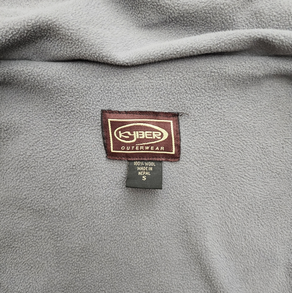 KYBER Outwear Women's Knit Light Blue Fairisle Wool Fleece Lined Zip Hoodie Sz S - Picture 13 of 15